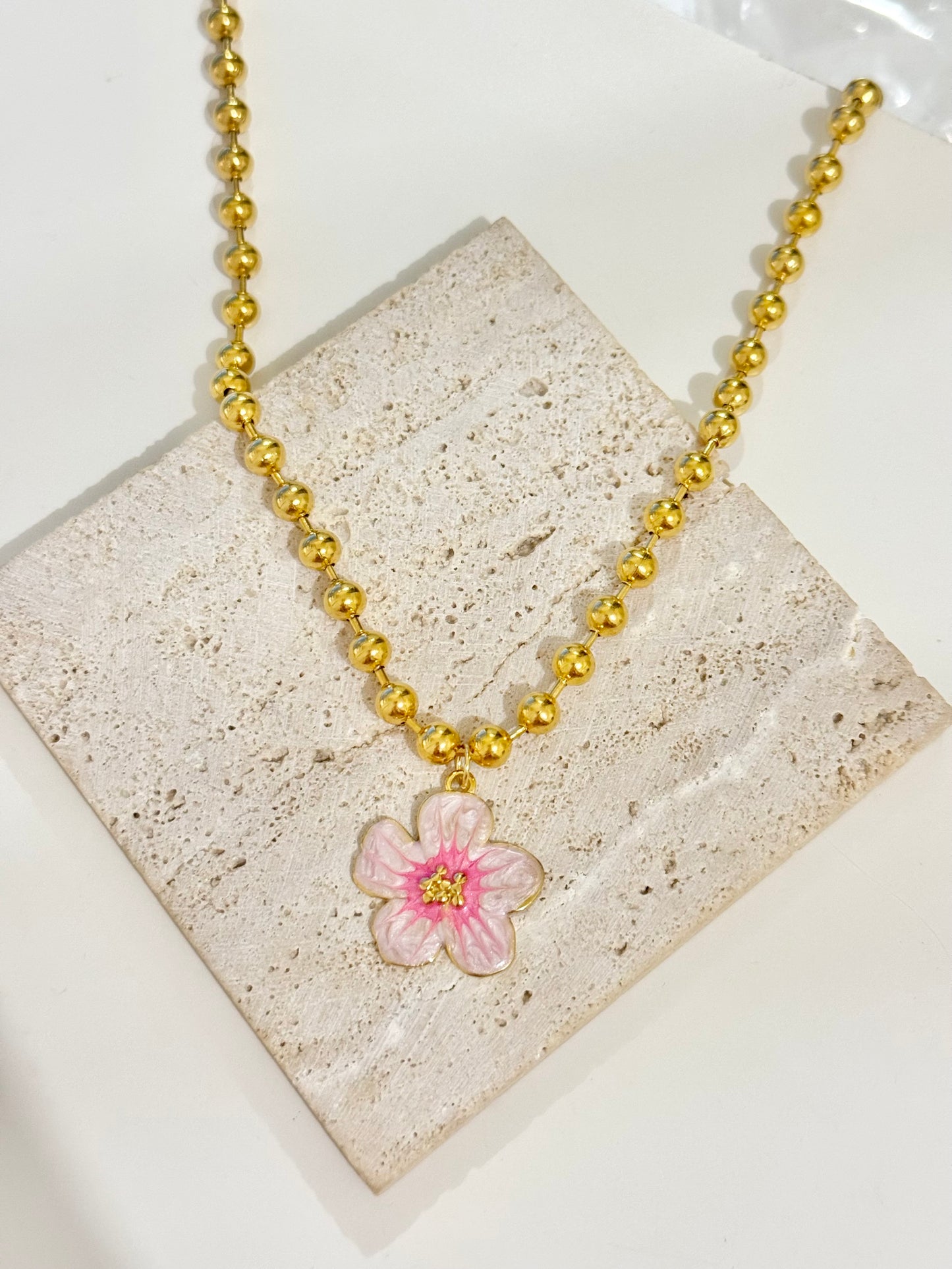 Flower Pink Necklace