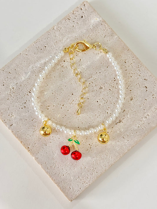 Pearl Cherry Bracelet