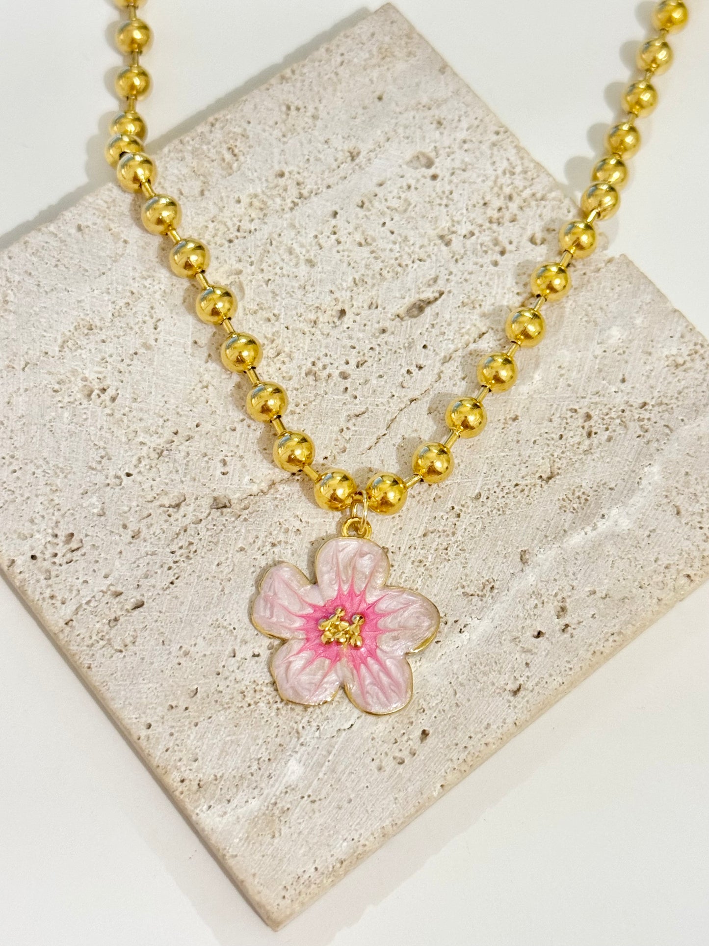 Flower Pink Necklace