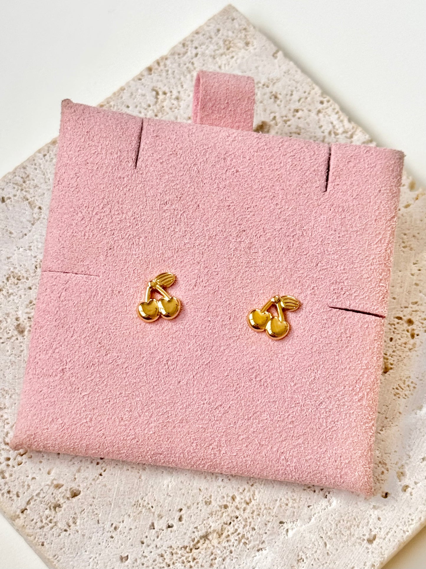 Gold Cherry Earrings