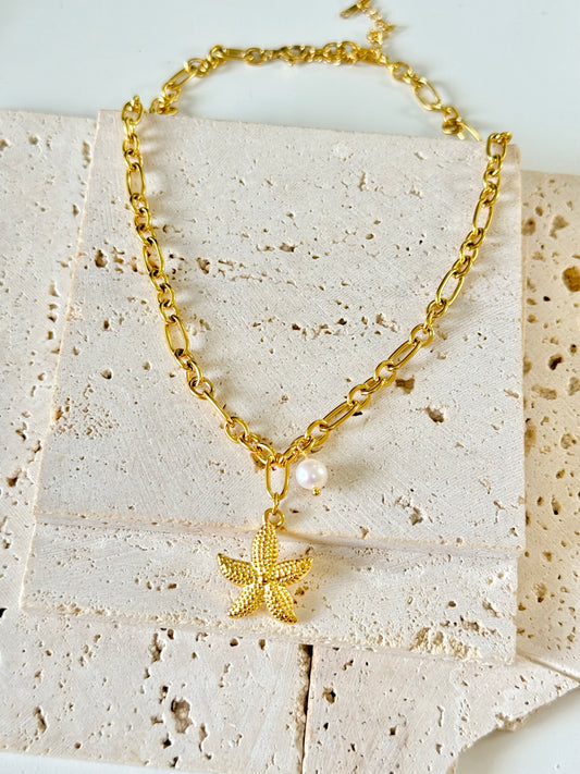 Starfish Pearl Necklace