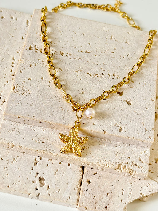 Starfish Pearl Necklace